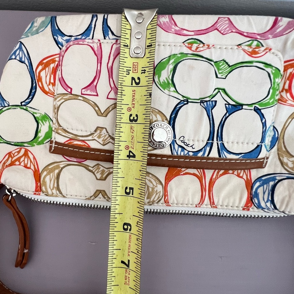 Monogrammed Coach small purse. Multicolored. Vintage. - Picture 11 of 12